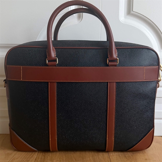 Mulberry Heritage Briefcase Black-Cognac 